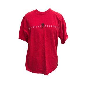 Vintage Ohio State Buckeyes Basketball T Shirt Size Large Red